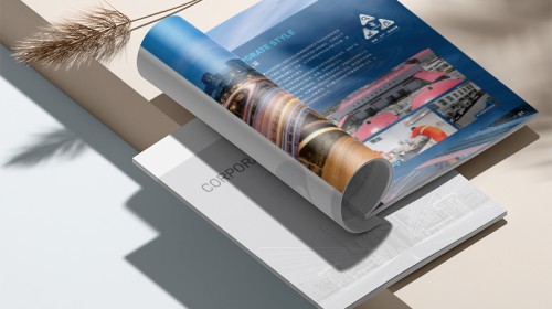 英文产品画册双面排版设计四步制作指南