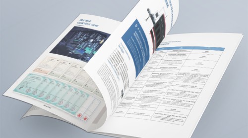 公司宣传手册设计指南：巧用跨页色块，让价值一目了然