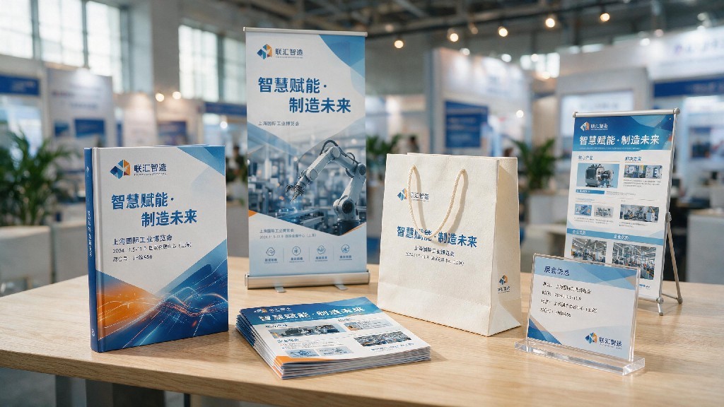 上海企业展会全套宣传物料印刷成品实拍